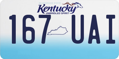 KY license plate 167UAI