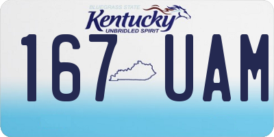 KY license plate 167UAM