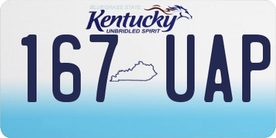 KY license plate 167UAP