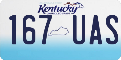 KY license plate 167UAS