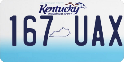 KY license plate 167UAX