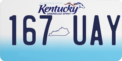 KY license plate 167UAY