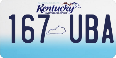 KY license plate 167UBA