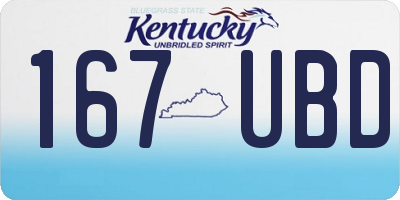 KY license plate 167UBD