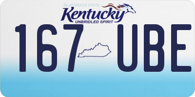 KY license plate 167UBE
