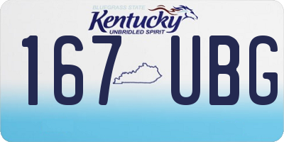 KY license plate 167UBG