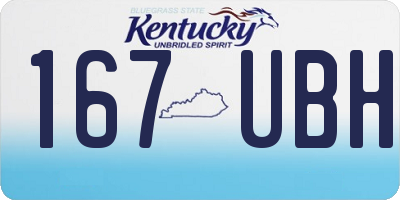 KY license plate 167UBH