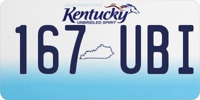 KY license plate 167UBI