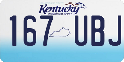 KY license plate 167UBJ