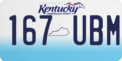 KY license plate 167UBM