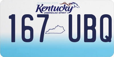 KY license plate 167UBQ