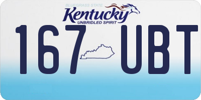 KY license plate 167UBT