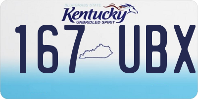 KY license plate 167UBX