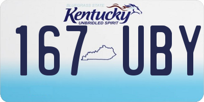 KY license plate 167UBY