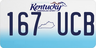 KY license plate 167UCB