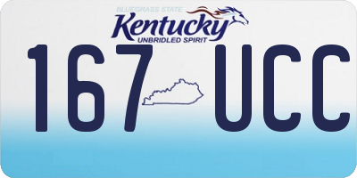 KY license plate 167UCC