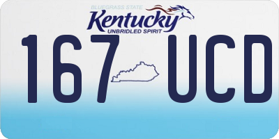 KY license plate 167UCD
