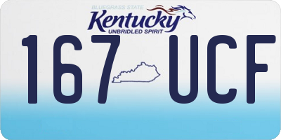 KY license plate 167UCF