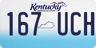 KY license plate 167UCH