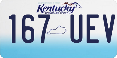 KY license plate 167UEV