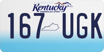 KY license plate 167UGK