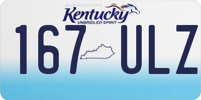 KY license plate 167ULZ
