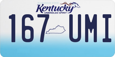 KY license plate 167UMI
