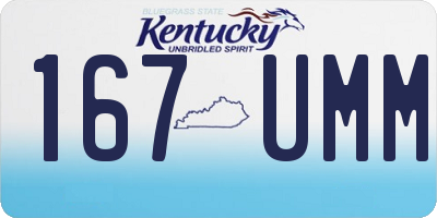 KY license plate 167UMM