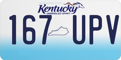 KY license plate 167UPV