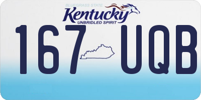 KY license plate 167UQB