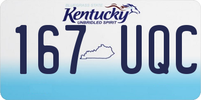 KY license plate 167UQC