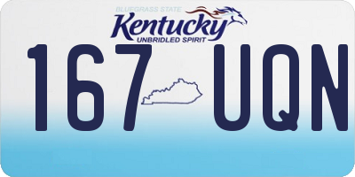 KY license plate 167UQN