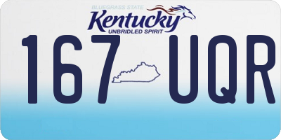 KY license plate 167UQR