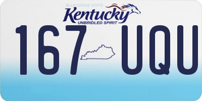 KY license plate 167UQU