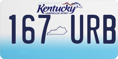 KY license plate 167URB