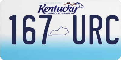 KY license plate 167URC