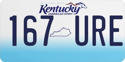 KY license plate 167URE