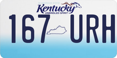 KY license plate 167URH