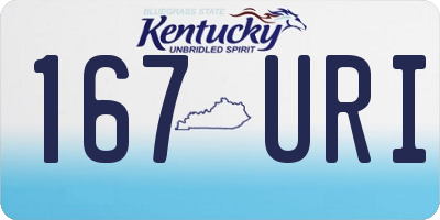 KY license plate 167URI