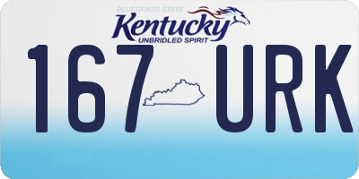 KY license plate 167URK