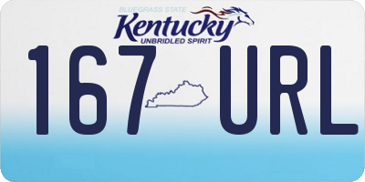 KY license plate 167URL