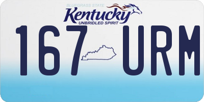 KY license plate 167URM