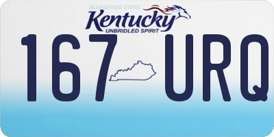 KY license plate 167URQ
