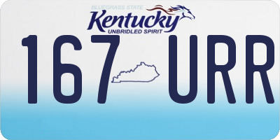 KY license plate 167URR