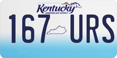 KY license plate 167URS
