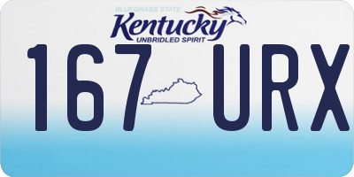 KY license plate 167URX