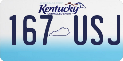 KY license plate 167USJ