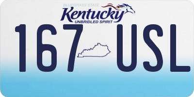 KY license plate 167USL