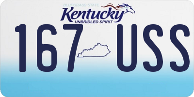 KY license plate 167USS