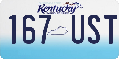 KY license plate 167UST